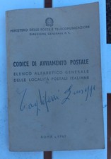 VECCHIO ELENCO DEI CODICI  CODICE DI AVVIAMENTO POSTALE LIBRICINO 1967 roma