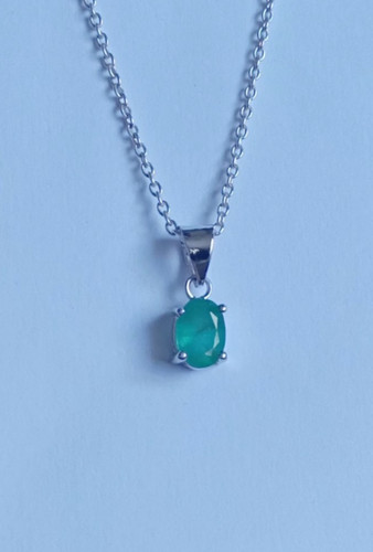 Ciondolo ovale smeraldo - , verde