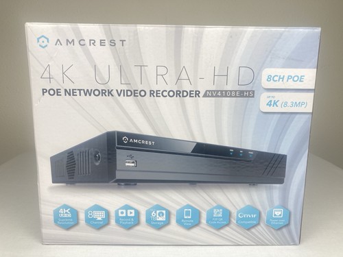 Amcrest nv4108e 8ch poe - nv4108e-hs,