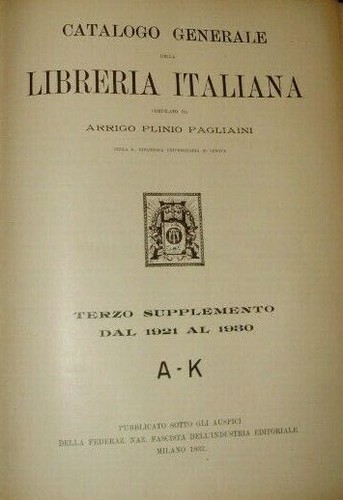 Catalogo generale della - catalogo,