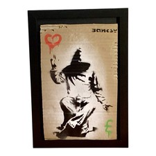 Banksy Cardboard Dismaland Art Stencil Framed WSM Original Souvenir Wrang War