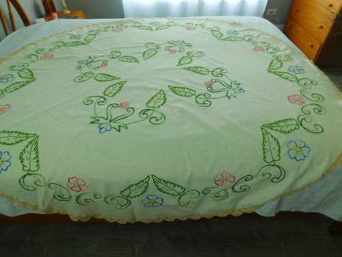 Tovaglia rotonda greca vintage