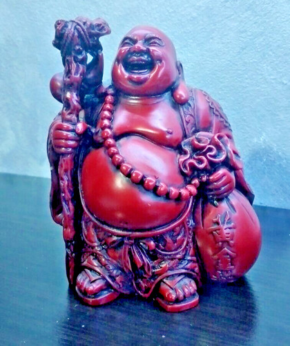 Buddha budai resina rosso - budai,
