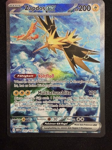 Pokemon zapdos 202 - ex,