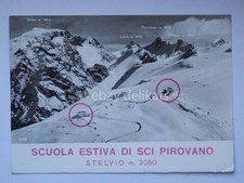 Scuola Sci Pirovano Passo Stelvio Sondrio alpinismo vecchia cartolina