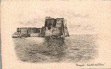 dl981 cartolina napoli, castel dell'ovo