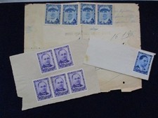 1947 lotto 10 marche PRO VITTIME POLITICHE su 3 documenti fiscali