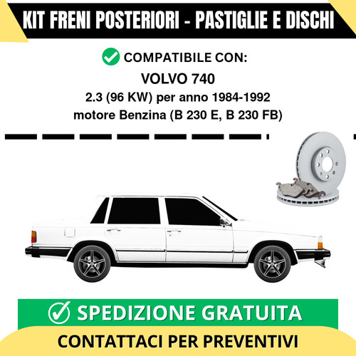 Kit freni posteriori volvo - posteriori,
