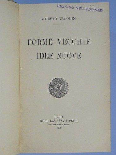 Forme vecchie idee - idee, nuove