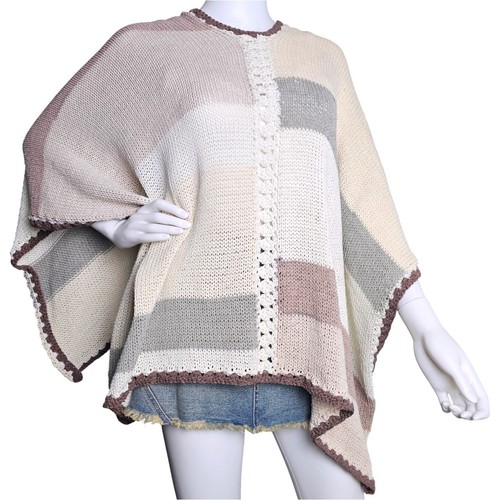 Poncho scrollata reversibile