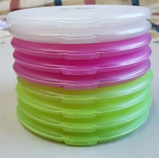 LOTTO DI 11 Custodie Tonde Colorate In Plastica da 4CD Ciascuna