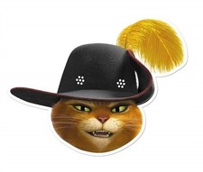 Puss In Boots Dreamworks Maschera Faccia 2D Singola Shrek - Costume Da Festa