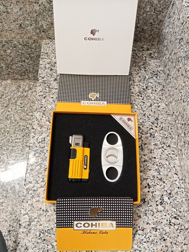 Cohiba set accendino giallo - accendino, a