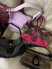 Lotto Bundle Assortiti Coach Designer (7) Borse Y2K Vintage Moderno Autentico