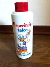 Vecchia confezione talco bambini Paperino's Disney vintage anni '80 mai aperta