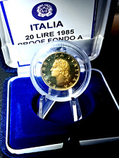ITALIA 20 LIRE 1985 PROOF FONDO SPECCHIO UNC DA DIVISIONALE