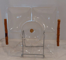 Raro vassoio diviso in lucite
