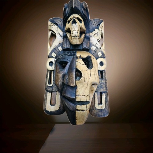 Maschera legno mezzo - maschera, in