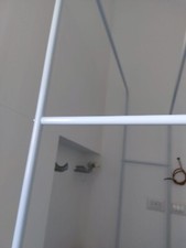 Stender Stand Appendiabiti Attaccapanni Barra Doppia Metallo Bianco cir