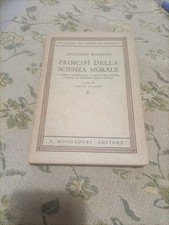 Libro. Principi Della Scienza Morale.Antonio Rosmini