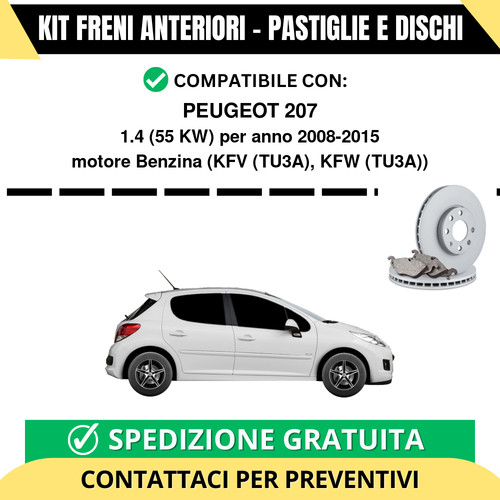 Kit freni anteriori pastiglie - kit,