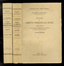 Saggi di diritto processuale civile. (1900 - 1930). Nuova edizione considerev...