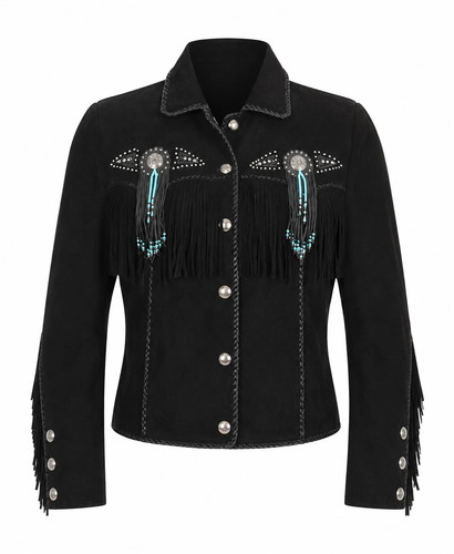 Giacca donna western pelle