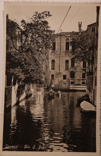 Cartolina venezia rio polo - venezia,