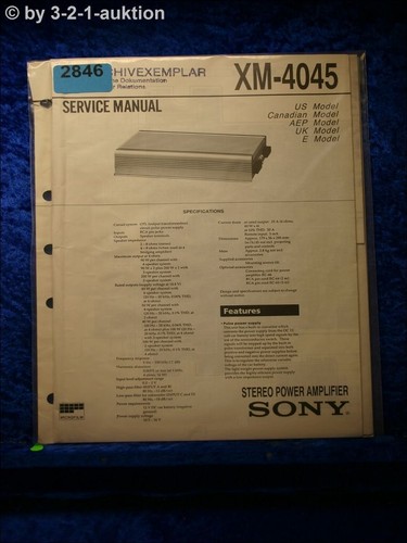 Sony service manual 4045 - sony,
