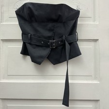 Top corsetto crop con cintura