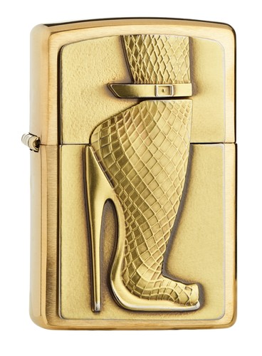 Accendino zippo oro tacco alto - oro,