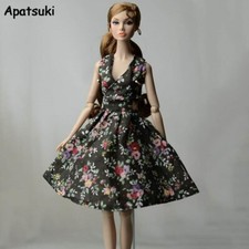 Abito floreale nero fiore