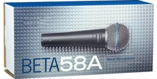 Shure Beta58A Pro Vocal Mic - Supercardioide Live/Studio/Streaming con Miglioramento 