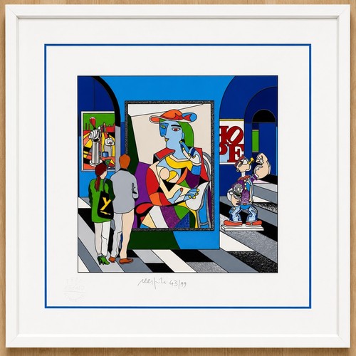 Ugo nespolo serigrafia the - serigrafia,