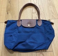 LONGCHAMP borsa con manici media borsa da donna blu-marrone look casual borsa
