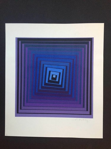 Vasarely vonal screenprint - vasarely,,