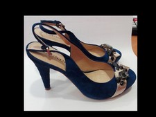 Scarpe da donna décolleté CAFE NOIR Mod BE313 BLU 228 - Tacco 11 - Nr 38 1/2