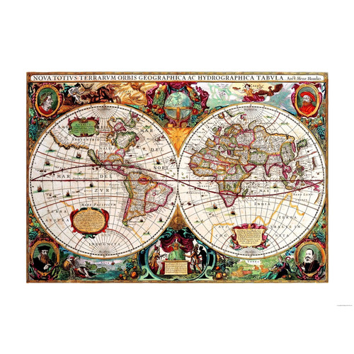 Mappa storica mondo - -, hondio