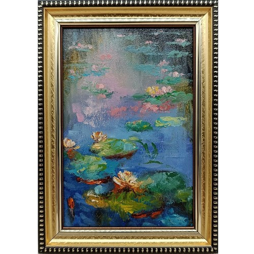 Dipinto olio originale - , ninfee