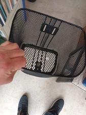 CESTINO ANTERIORE NERO BICICLETTA CESTO BICI Ferro PORTA TUTTO