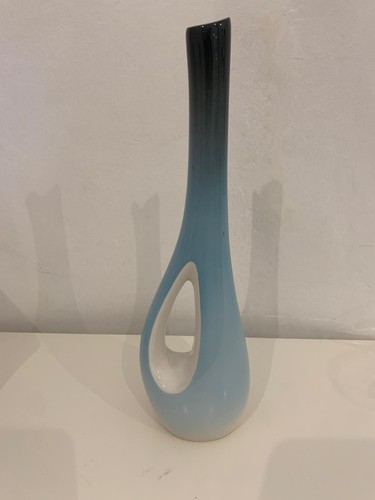 Vaso azzurro stelo ceramica - stelo,