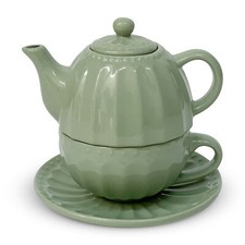 Teiera tazza e piattino in porcellana Nuvole di Stoffa Sunday stile retrò 6201