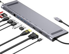 Docking station hub usb-c hdmi out rete lettore SD