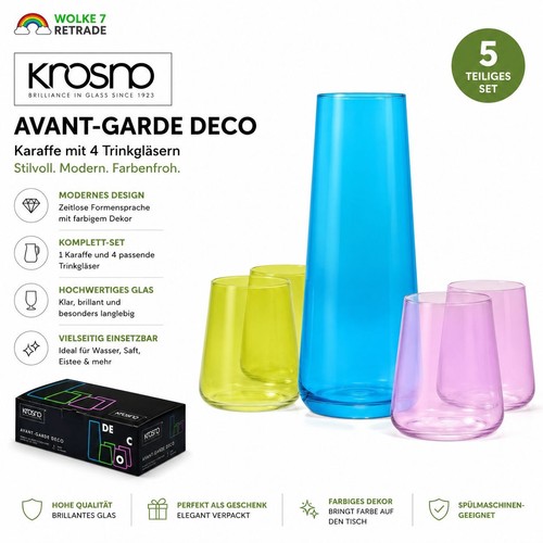 Caraffa bicchieri colorati - 4,