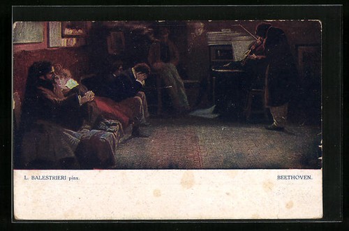 Cartolina artistica beethoven - artistica,