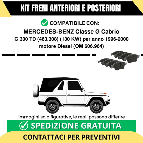 Pastiglie freno ant post - pastiglie, +