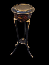 Fioriera Ateniese Athenienne Napoleone III Intarsiata Fregi Dorati Antica