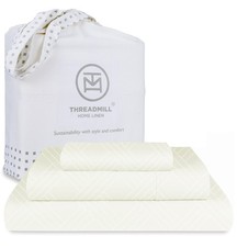 Lenzuolo-Lenzuola Matrimoniale - 800 Fili Jacquard Celine Avorio 100% Cotone Naturale...