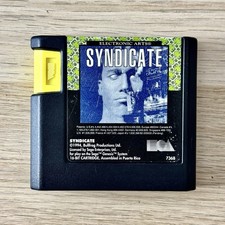 SYNDICATE GIOCO SEGA GENESIS CARTUCCIA PAL FUNZIONANTE TESTATA RARO HORROR