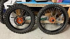 Coppia Cerchi da Cross (19-21) mozzi TALON  anodizzati x Ktm Husqvarna Gas Gas